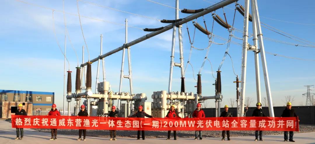 通威东营“渔光一体”生态园区200MWp光伏发电升压站 